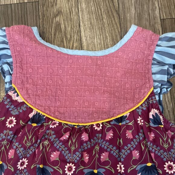 MATILDA JANE SLEEVELESS SHIRT SIZE 4 Purple Green Girls dress patchwork - Picture 2 of 9